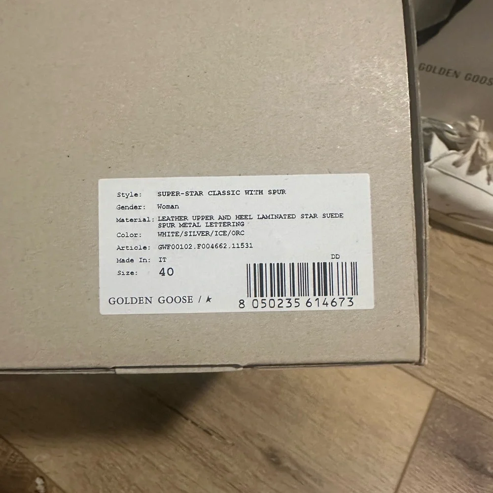 Golden Goose Women's Super-Star with silver leather star and pink heel tab - Picture 8 of 9